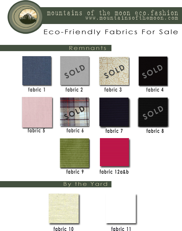eco-friendly fabrics - organic cotton, hemp, tencel and more