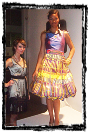 Baswell with her Charleston Chew Dress, Museum of Contemporary Art, Chicago